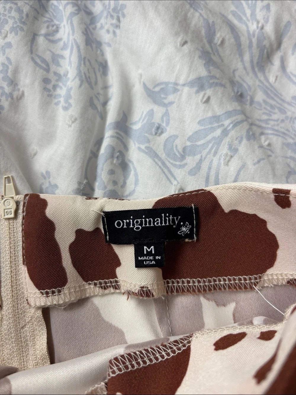 Brown Cow-Print Mini Skirt - Girls